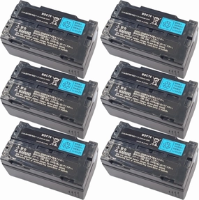 (6-Pieces) 7.2V 5240mAh BDC70 BDC58 Li Ion Battery for Top-con Sokkia Total Stations, Robotic Total Stations and GNSS Receivers