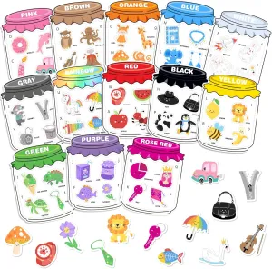 ABC Magnets for Toddlers 1 2 3 Magnetic Colors and Alphabets for 13 Colors Recognition Letter Magnet for Refrigerator Whiteboard Educational Toys Homeschool Kindergarten Must Haves