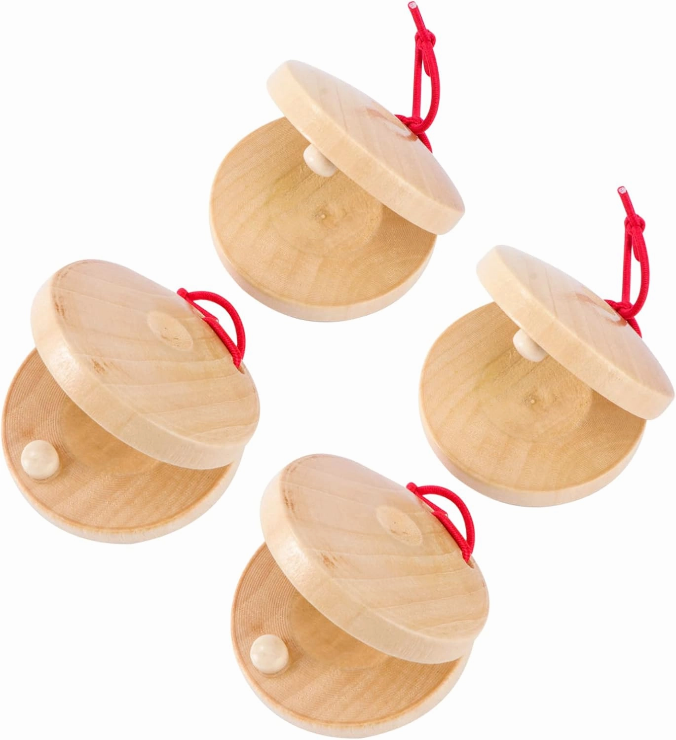 ABOOFAN 12pcs Wooden Handheld Percussion Instruments for Boys and Girls Fun Preschool Musical Toys Lightweight Safe Coordination Manual Skills Vivid Colors to Attract Attention