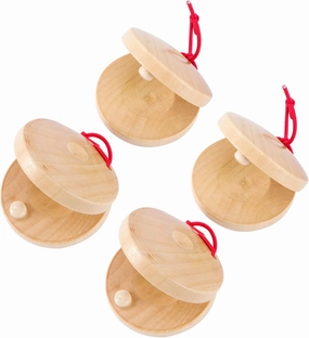 ABOOFAN 12pcs Wooden Handheld Percussion Instruments for Boys and Girls Fun Preschool Musical Toys Lightweight Safe Coordination Manual Skills Vivid Colors to Attract Attention