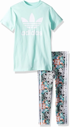 adidas Originals unisex-child Zooanimal Print Tee Set