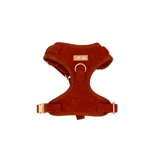 Adjustable Dog Harness LUXE| Rust Corduroy