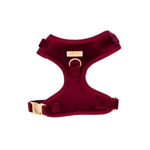Adjustable Dog Harness LUXE| Wine Velvet