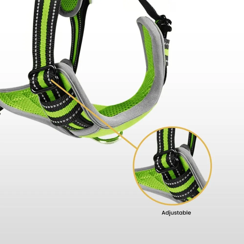 Adjustable Dog Harness Vest S Size (Green)