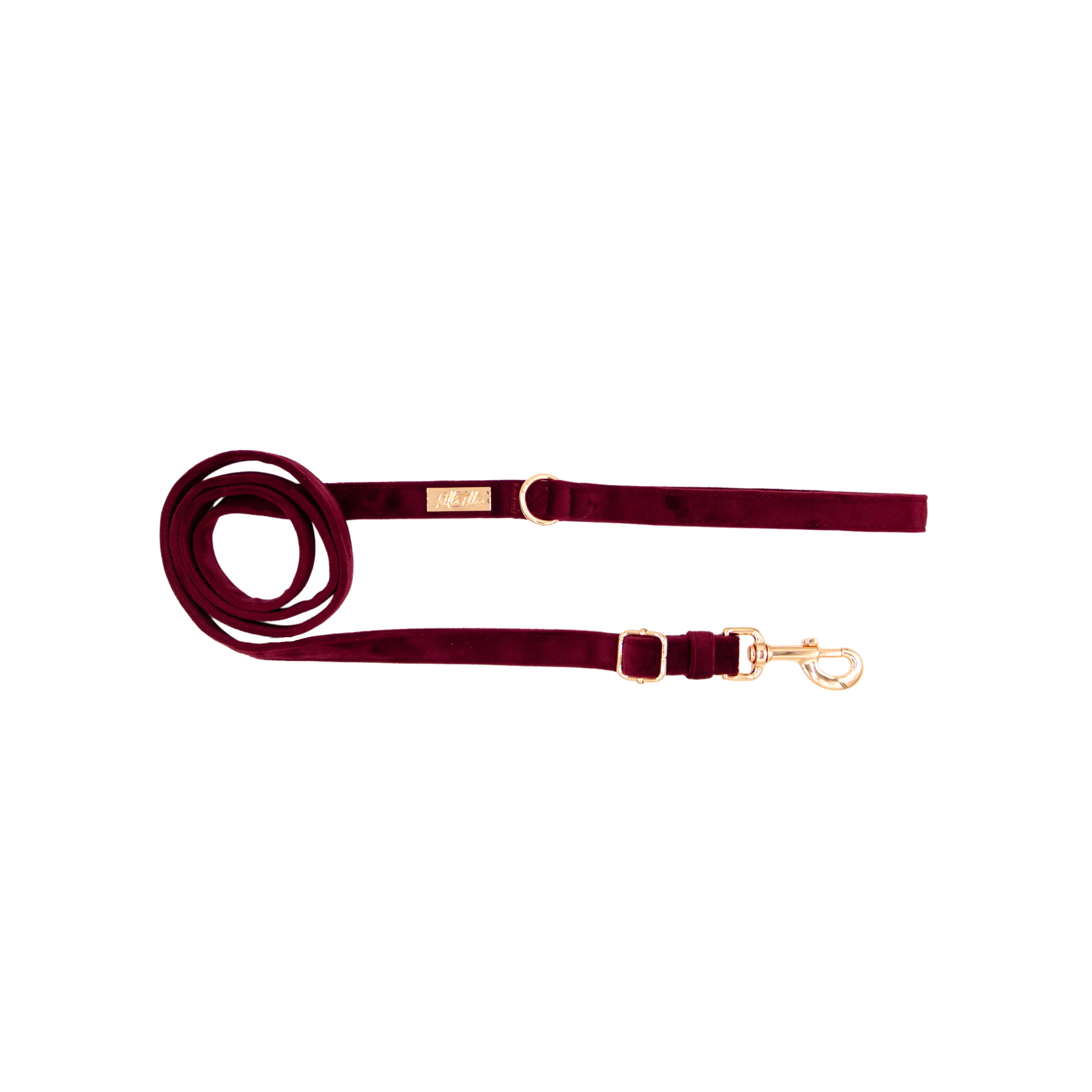 Adjustable Dog Leash LUXE| Wine Velvet