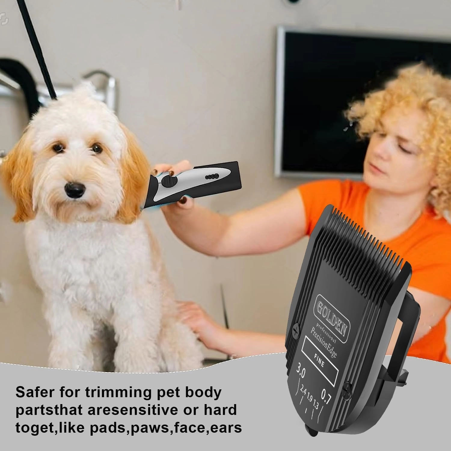 Adjustable 5 in 1 Blades Compatible with WAHL Arco,Bravura .Chromado，Creativa，Figura Dog Clippers for Dogs Grooming(Black/3PC)