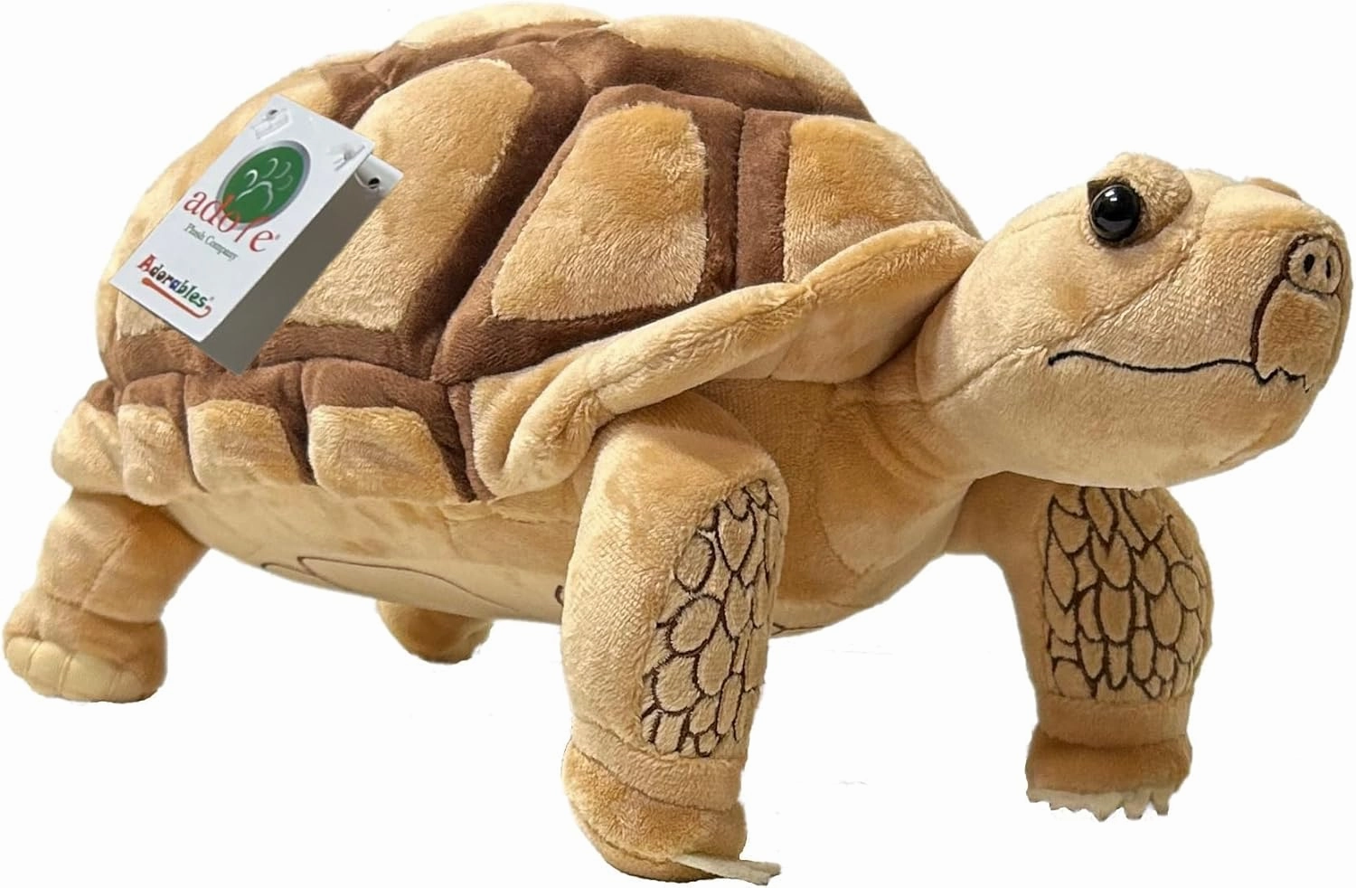 ADORE 16" Grooves the Sulcata Tortoise Plush Stuffed Animal Toy