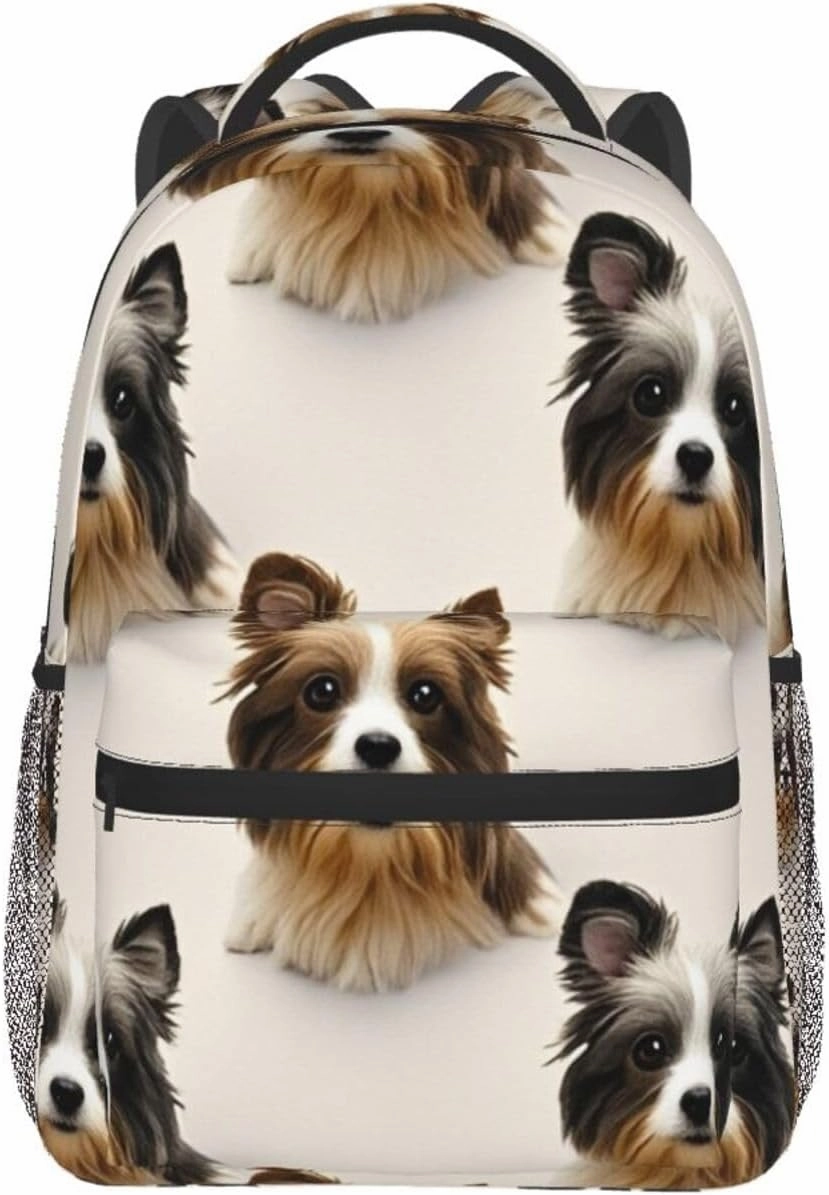 Adults Lightweight Funny Pet Dogs Art Rucksacks Large Capacity Bookbag With Adjustable Shoulder Straps for Trekking Outdoors Bicycle