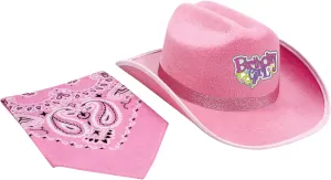 Aeromax CBPS-BDG-HAT Birthday Girl Cowgirl Hat Pink Sparkle & Bandanna