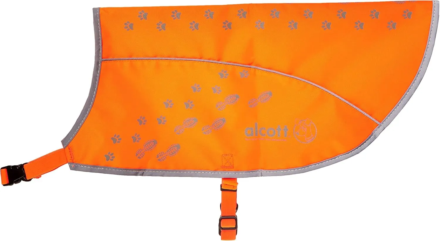 alcott Visibility Dog Vest with Reflective Trim, Large, Neon Orange