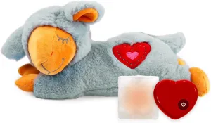ALL FOR PAWS Dog Stuffed Animals with Heartbeat, Small Dog Toys for Anxiety Relief, Puppy Behavioral Training Aid Toy Dog Stuff (Grey Sheep(Heartbeat   Warm Bag))