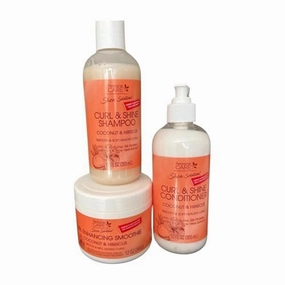 Aloe Vera Curl & Shine Shampoo, Conditioner, Curl Enhancing Smoothie, 12 oz each, Pack of 3