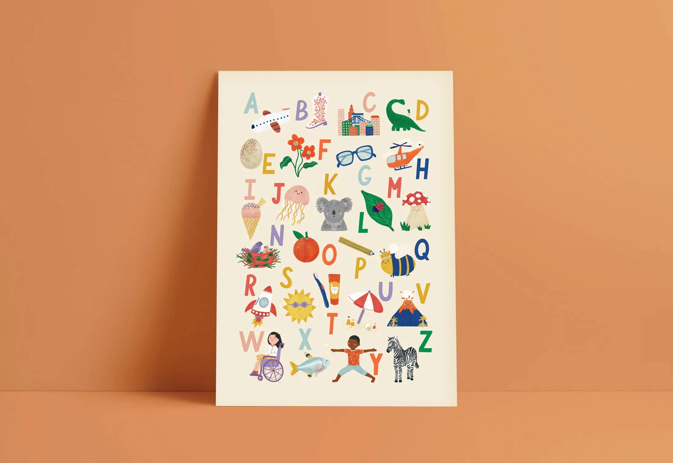 Alphabet Print - Modern Educational Kid's Wall Art