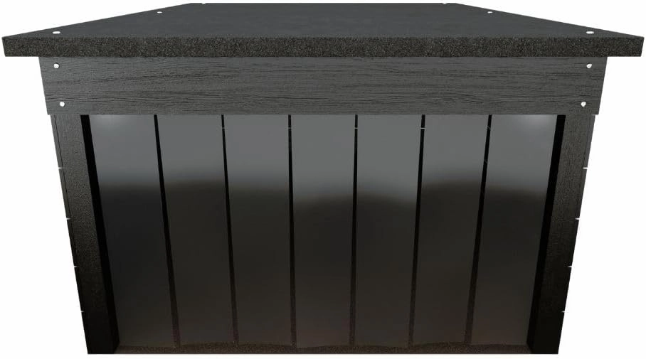 AM Robots Lawnmower Garage Storage Shed - The Cube Medium, 37x26x18in, Removable Curtains (Black)