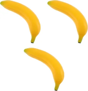 Amosfun 3pcs Banana Maracas Shaker Rumba Shakers Hand Percussion Toy Rhythm Shaker Music Educational Toy