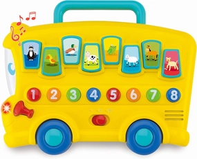 Animal Sounds Bus for Babies 6 Months Old & Up with Lights, Music, Numbers, Volume Control & More - Educational Baby Musical Toys