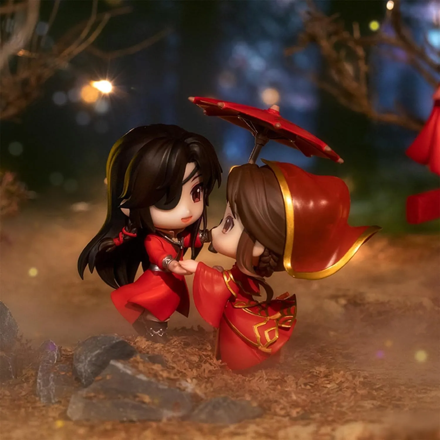 Anime Action Figure, Cute Hua Cheng Xie Lian Decorate Small Statues, Heaven Official Blessing Ornaments Set, PVC Character for Tian Guan Ci Fu Fans (yu jun,Medium)