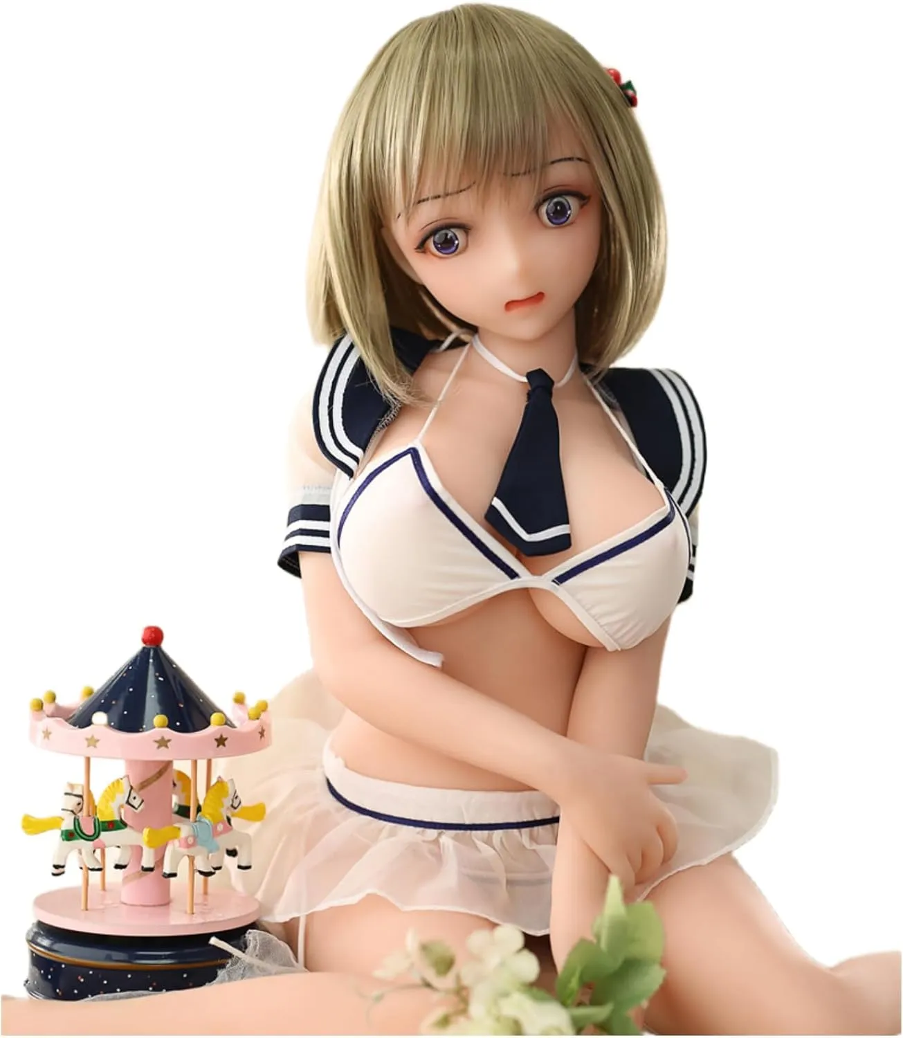 Anime Action Figures Flexible Female Figure Dolls Photography/Arts Multi-Functional (Uniform Swimwear)