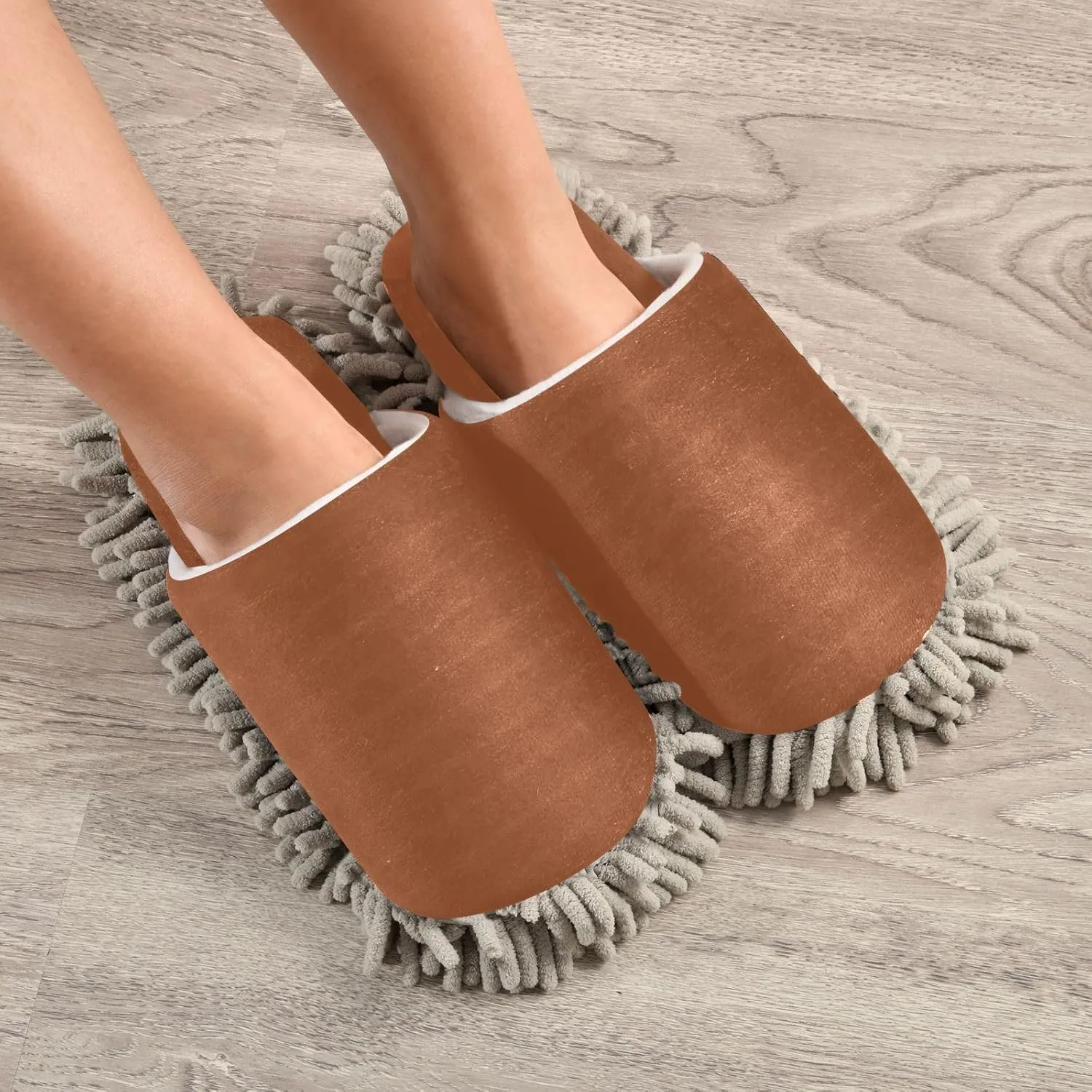 Aqua Mop Slippers Washable Floor Cleaning Mop Slippers for Wood Floor