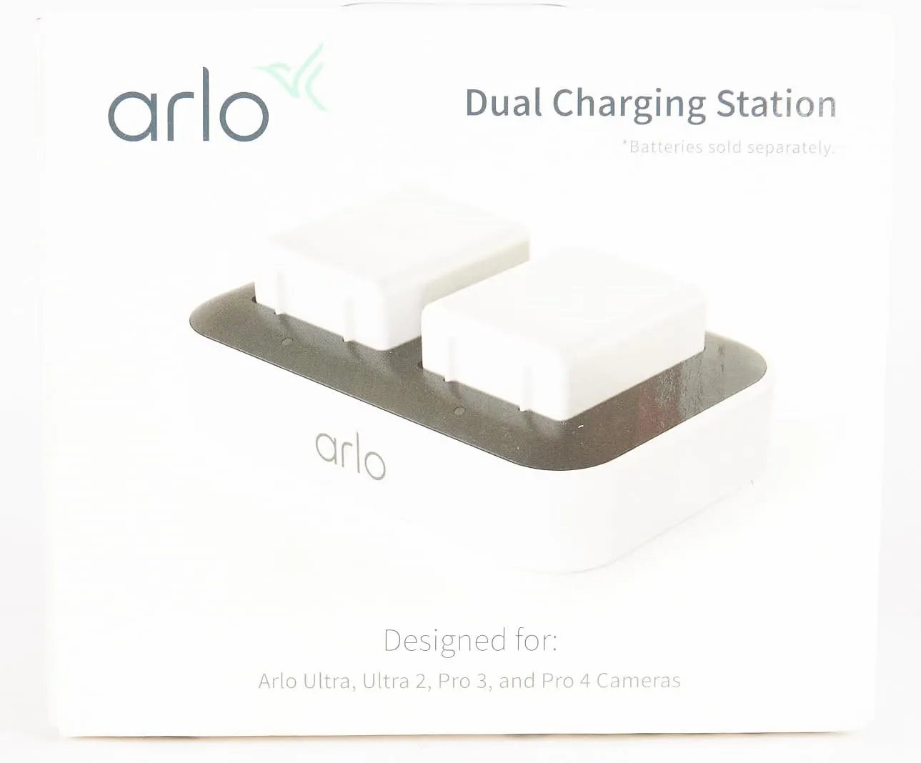 Arlo VMA5400C Accessory Dual Charging Station, Charge Up to Two Batteries, Compatible with Arlo Ultra and Pro3 Only, (Official)
