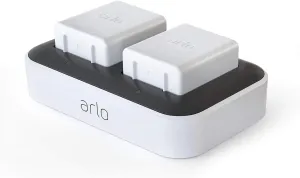 Arlo VMA5400C Accessory Dual Charging Station, Charge Up to Two Batteries, Compatible with Arlo Ultra and Pro3 Only, (Official)