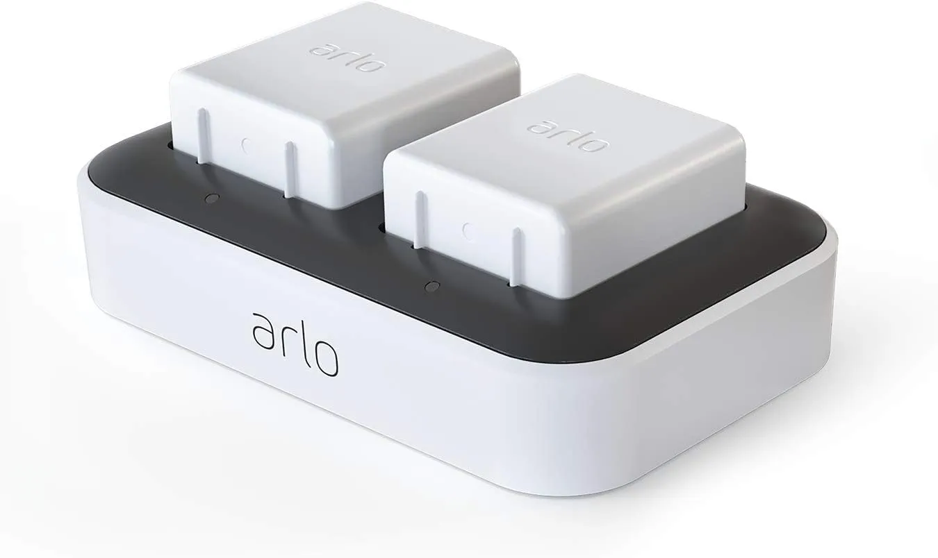 Arlo VMA5400C Accessory Dual Charging Station, Charge Up to Two Batteries, Compatible with Arlo Ultra and Pro3 Only, (Official)