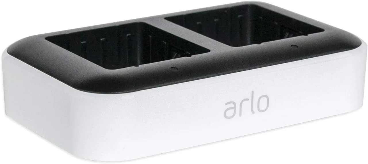 Arlo VMA5400C Accessory Dual Charging Station, Charge Up to Two Batteries, Compatible with Arlo Ultra and Pro3 Only, (Official)