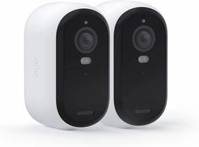 Arlo Essential Security Wireless 2K Camera with Spotlight, Indoor/Outdoor, 2nd Gen, 2-Way Audio, Color Night Vision, Motion Activation, Real Time Notifications, White, VMC3250, 2-Pack (Renewed)