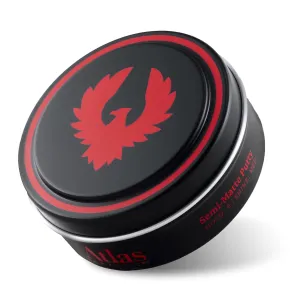 Atlas Pomade for Men, Semi-Matte, All day hold, Volumizing Hair Styling Product, Medium Hold, Low Shine Clay and Pomade Hybrid, For All Hair Types, Water Soluble, Hair Paste, 2.4oz, Pack of 1