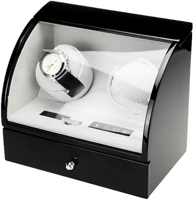 Automatic Wood Watch Winder Display Box Wooden Automatic Watch Winder and Watch Storage Boxes with LCD Screen Best Gift for Father Husband,