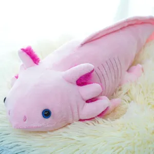 Axolotl Plush Toy, Axolotl Stuffed Animal,Soft Axolotl gifts Toys,Cute Salamander Plush,Salamander Plush Toy Gift for Kids and Adults - 17 Inch, pink