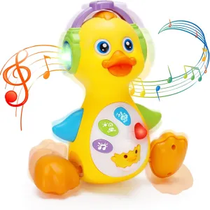 Baby Musical Duck Toy Dancing Crawling Tummy Time, Light Up Infant Toys 0-3-6 6-12 12-18 Months Gifts for 1 2 Year Old Boys Girls Baby Learning Development Toddler Toys Age 1-2