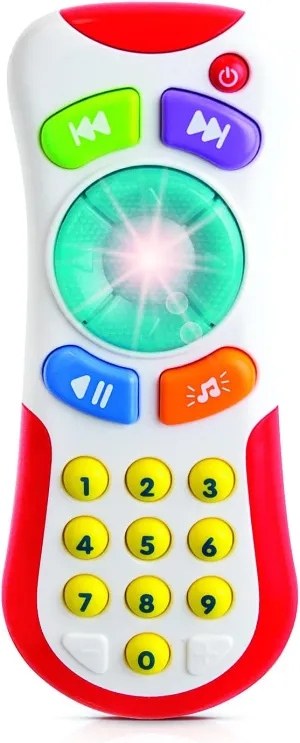 Baby Remote Control Toy for 3 Months & Up - Light Up Toy Remote with Fun Sounds & Music - Perfect Baby Gift