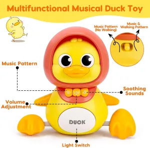 Baby Toys 6-12 Months Musical Duck Toy Set 3 4 5 6 7 8 9 Months Old Tummy Time Infant Newborn Crawling Moving Light Up Toys for Babies 0-3-6 12-18 Months Birthday Shower Gifts for 1 Year Old Boy Girl
