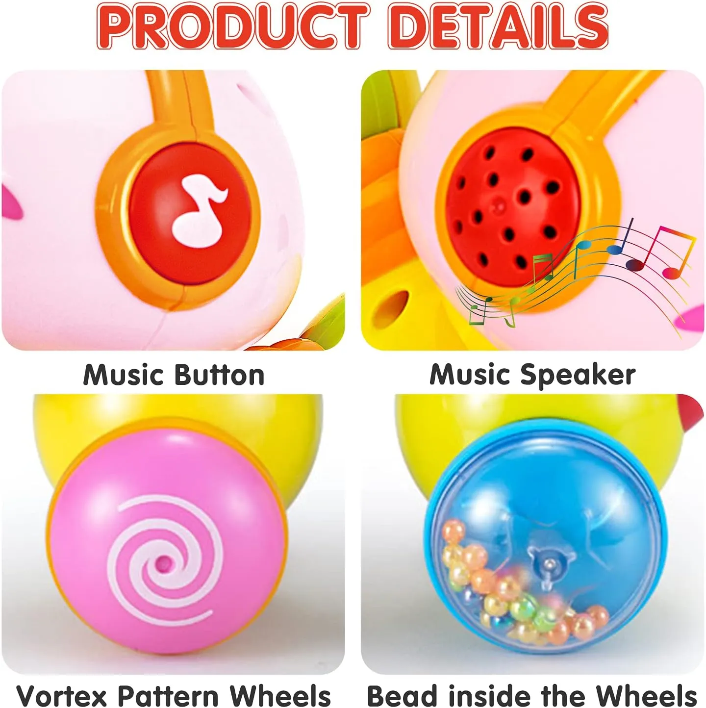 Baby Toys 6-12 Months Press and Go Inchworm Crawling Caterpillar Learning Musical Educational Baby Toys for 1 Year Old Babies Toddlers Girls Boys Kids Tummy Time Toys