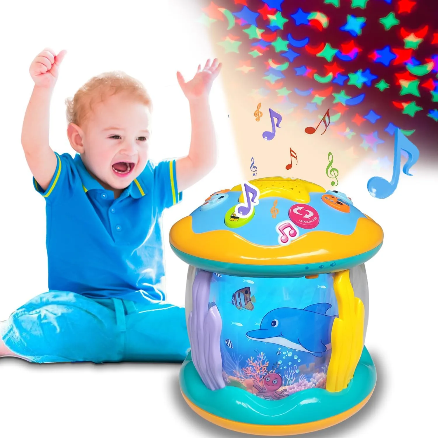 Baby Toys for 1 Year-Learning Crawling Musical Infant Toys 6 to 12 18  Months Ocean Projector Light Up Toys for Toddlers 1 2 3 Years Old Boys Girls Babies 1st Birthday Gift