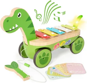 Baby Xylophone Musical Car Toy for Toddlers, Dinosaur Truck Toys for 18M  2 3 Years Old Kids, Best Christmas Birthday Gifts for Boys and Girls