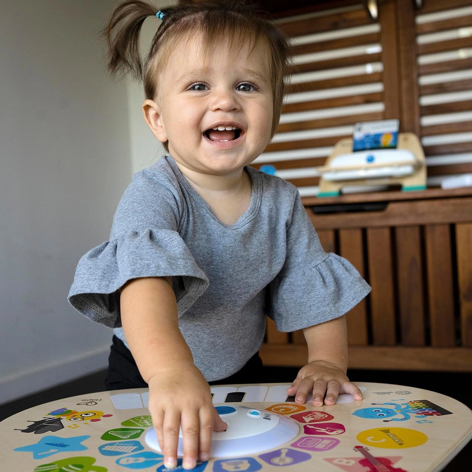 Baby Einstein Clever Composer Tune Table Magic Touch Electronic Wooden Activity Toddler Toy, Ages 12 Months  