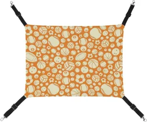 Balls Pattern Cat Hanging Hammock Soft Breathable Pet Cage Dog Hammock with Adjustable Straps and Metal Hooks, style, 202403255