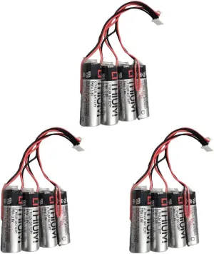 BALOLO (3-Pack) HW0470360-A ER6V/3.6V 8000mah PLC Lithium Battery Replacement for Yaskawa HW0470360-A Motoman Robot YASKAWA HW0470360
