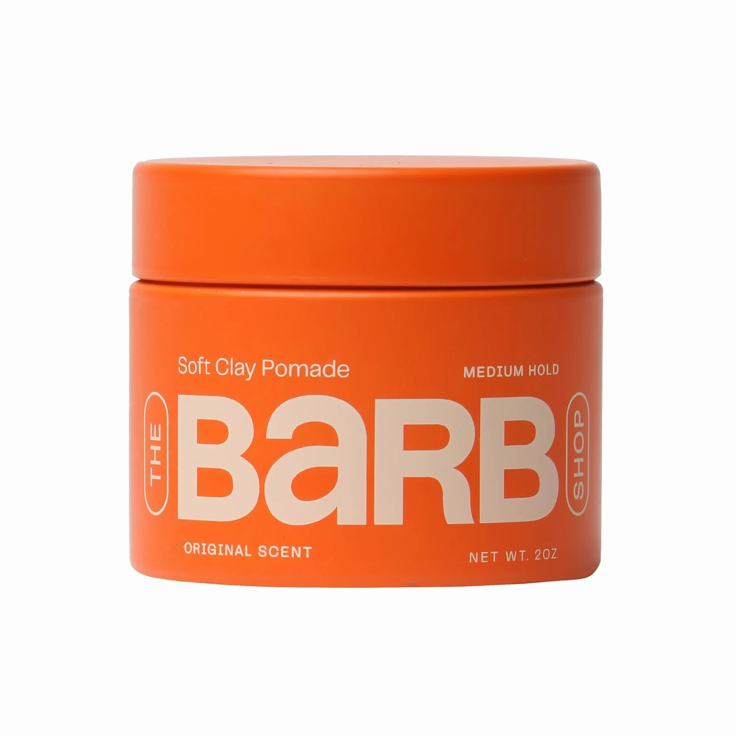 Barb Soft Clay Pomade for Women and Men - Medium Hold, Natural Finish Hair Pomade Styling Clay, Non-Sticky, Water-Based - Original Scent - 2 oz