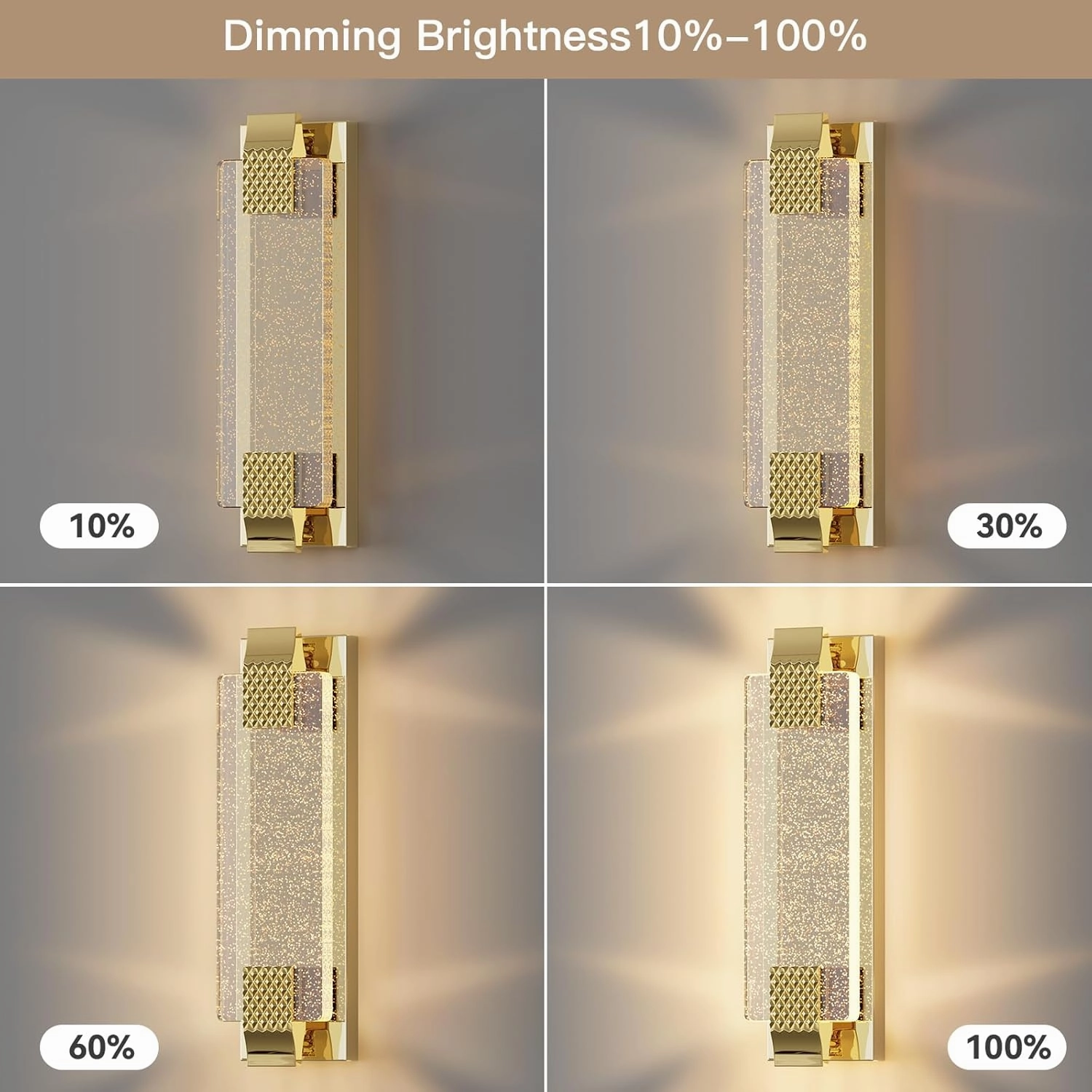 Battery Operated Wall Sconce Rechargeable Battery Powered 12000mAh Wall Light Indoor Not Hardwired Remote Control Dimmable Wall Lamp Fixtures for Bedroom Living Room Gold 1 Pack