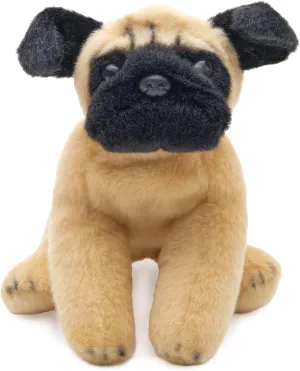 Bearington Lil' Pugsly Small Plush Pug Stuffed Animal Puppy Dog, 6 inch