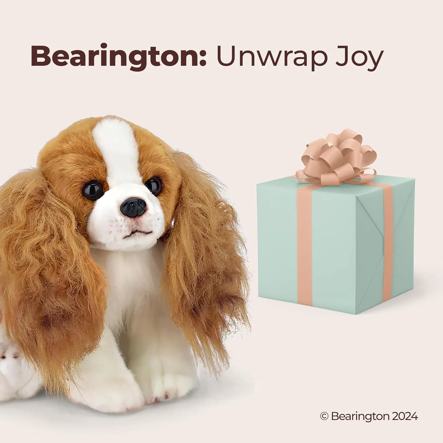 Bearington Sadie Cavalier King Charles Spaniel Plush Stuffed Animal Puppy Dog, 13 inch