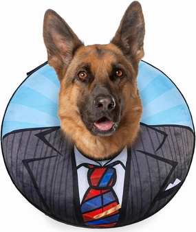 BEAUTYZOO Inflatable Dog Cone Collar, Recovery Dog Cone After Surgery, Adjustable Blow up Dog Donut Collar, Pet Recovery Collar for Dogs,Black XL