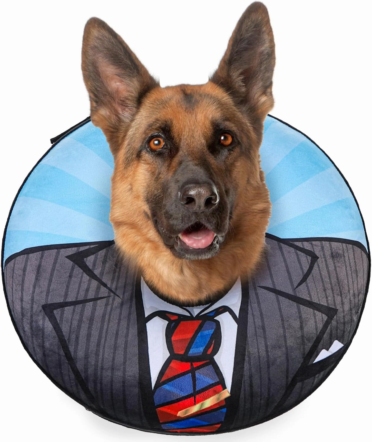 BEAUTYZOO Inflatable Dog Cone Collar, Recovery Dog Cone After Surgery, Adjustable Blow up Dog Donut Collar, Pet Recovery Collar for Dogs,Black XL