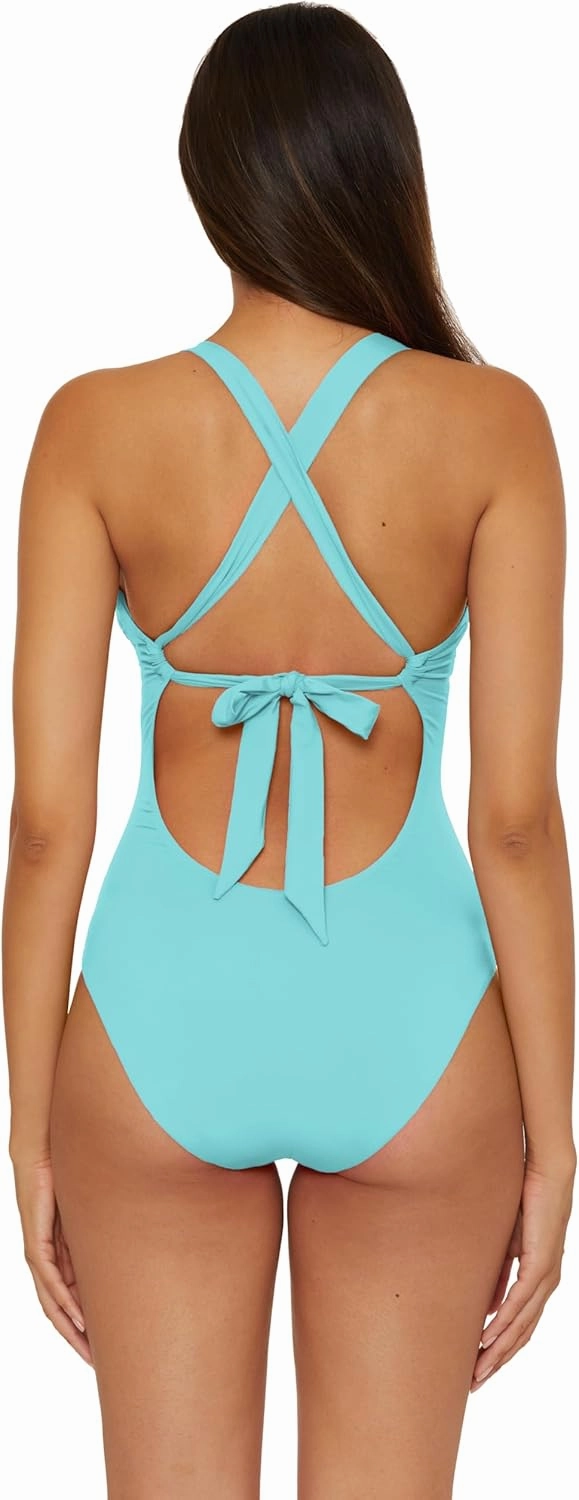 BECCA Women's Marble Canyon One Piece Swimsuit, Adjustable, Bathing Suits