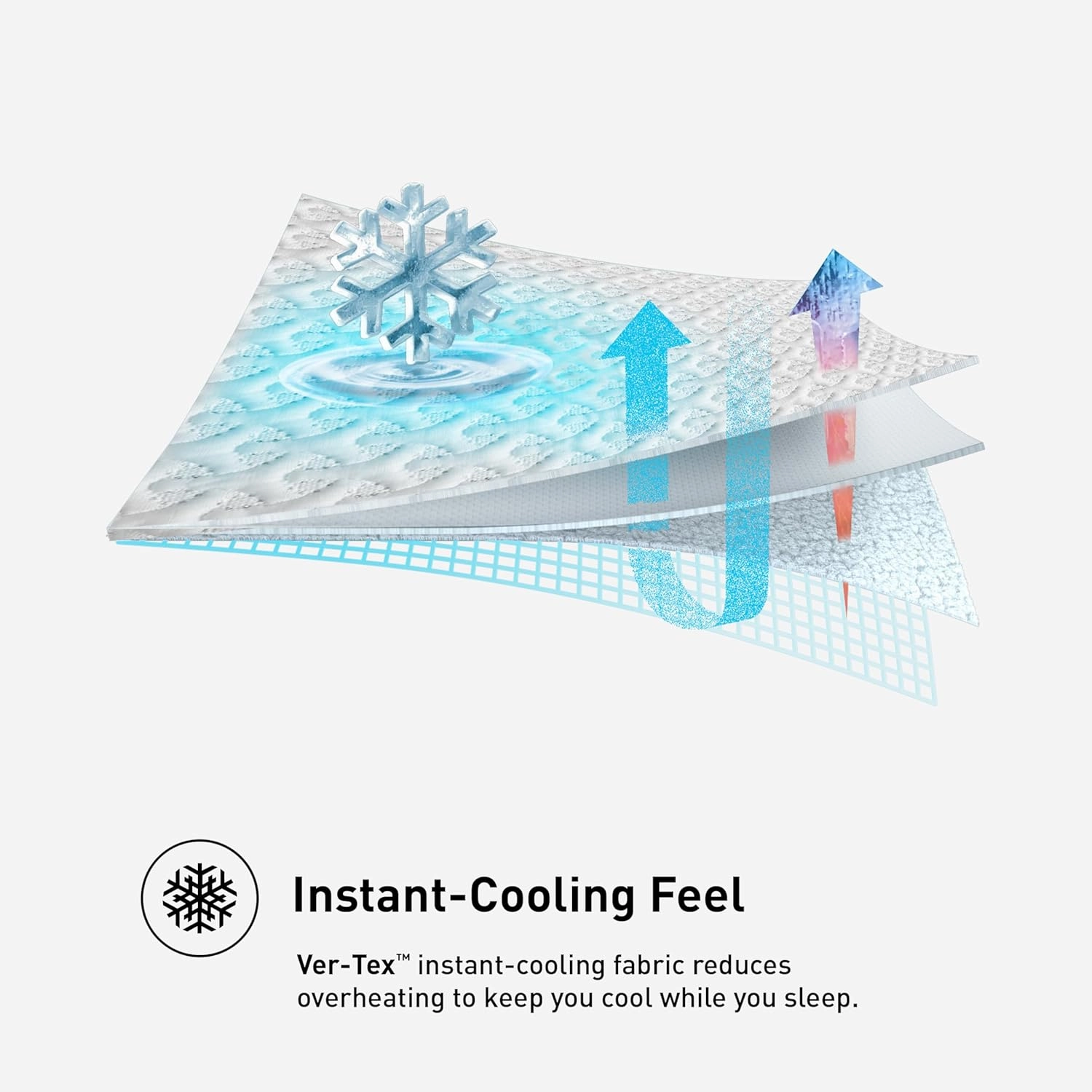 Bedgear Ver-Tex Cooling Queen Mattress Protector - Waterproof and Instant Cooling Mattress Cover for Bed - Deep Pockets and Adjustable Base Friendly - Hypoallergenic