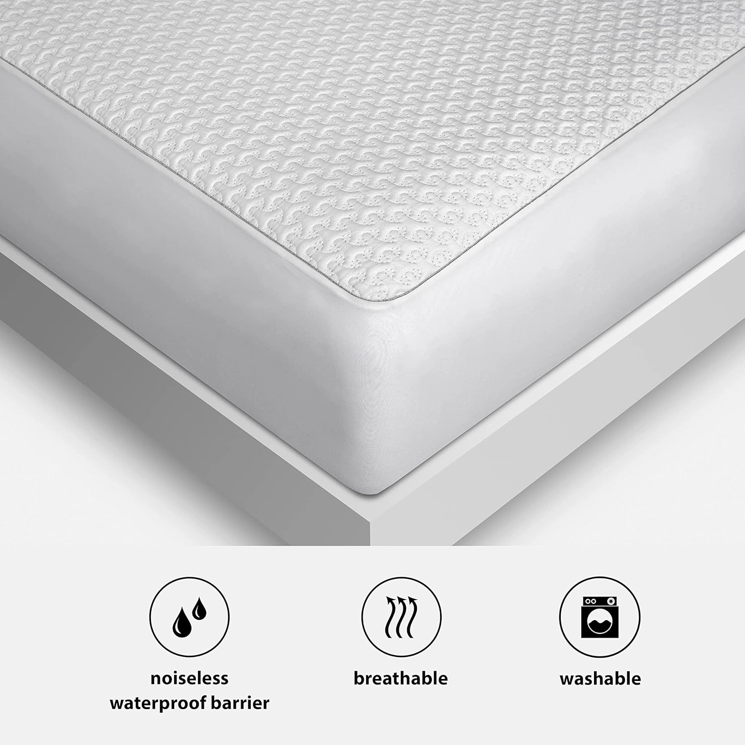Bedgear Ver-Tex Cooling Queen Mattress Protector - Waterproof and Instant Cooling Mattress Cover for Bed - Deep Pockets and Adjustable Base Friendly - Hypoallergenic