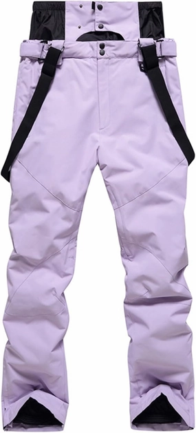Bib Snow Board Pants for Women Outdoor Windproof Wate-Resistant Insulated Loose Ski Trousers with Suspenders for Snowmobiling